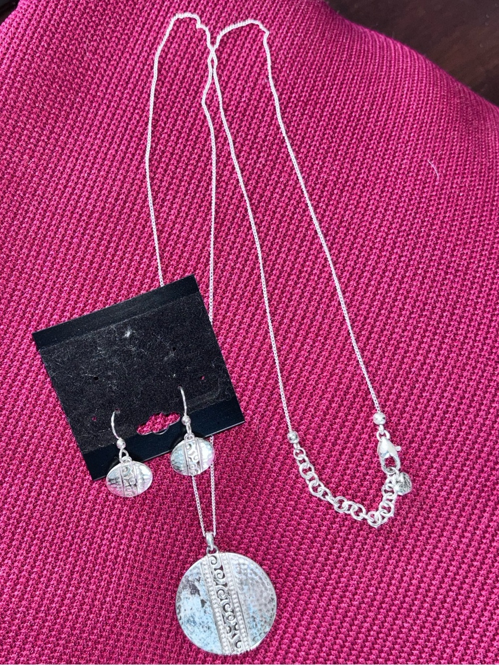 Brighton Mingle Disc Necklace & Matching French Wire Earrings Set